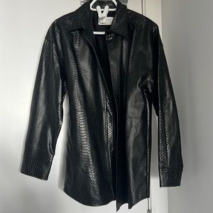 Babatok faux snake skin vegan leather jacket